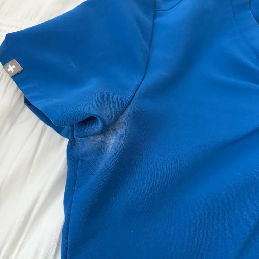 Royal Blue FIGS Catarina Scrub Top - Picture 3 of 4